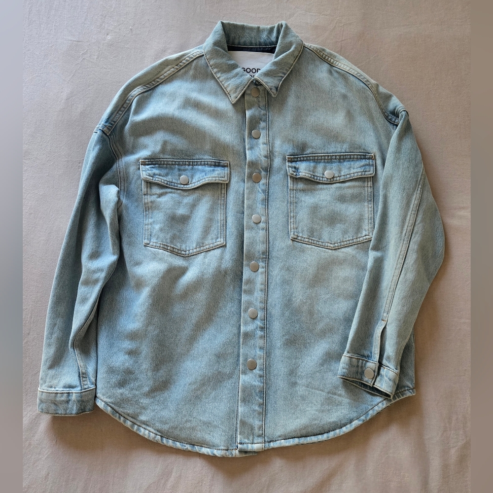 ZARA X GOOD AMERICAN ZW DENIM SHACKET, Small - Picture 15 of 15